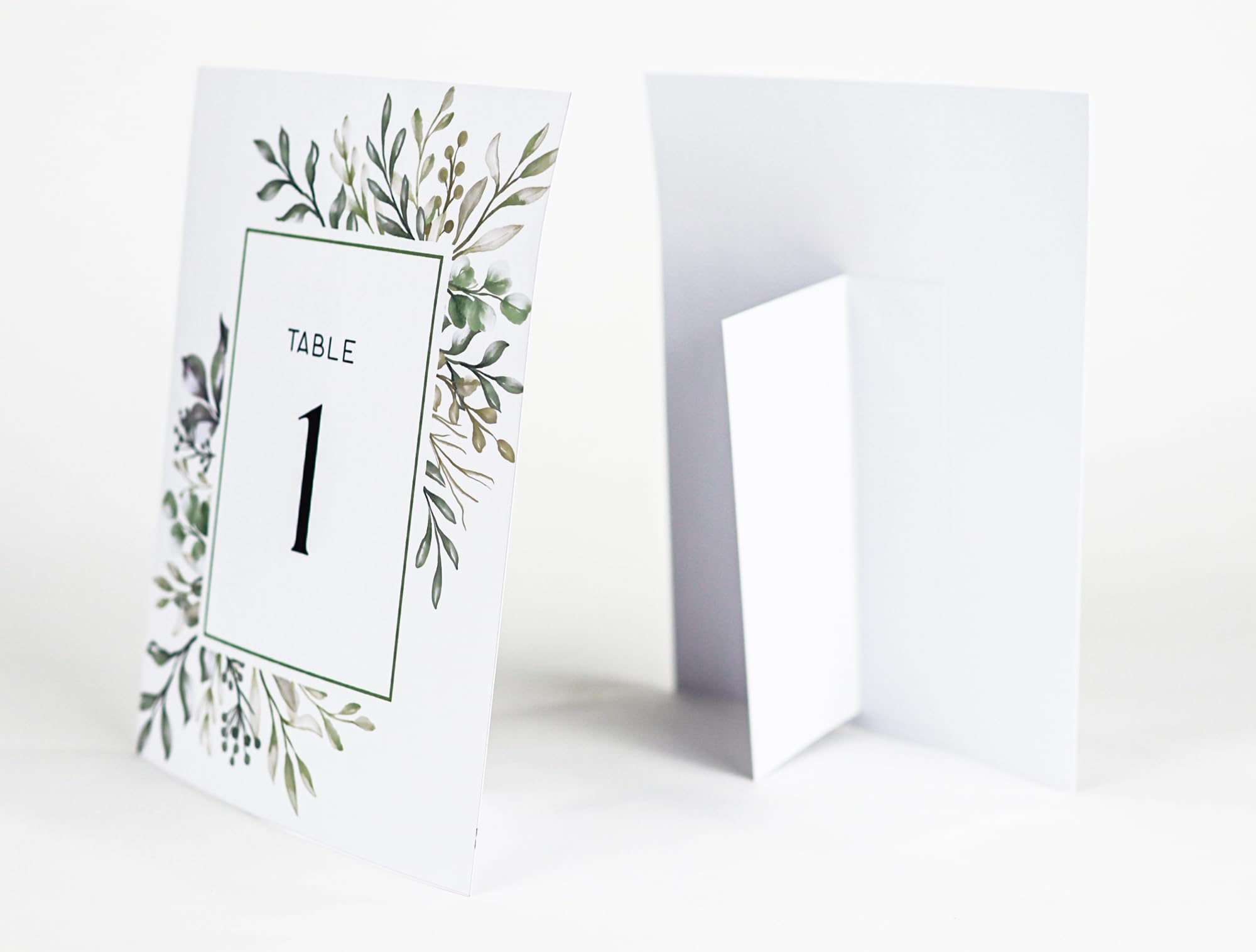 Premium 5 x 7 Inch Garden Design Table Numbers (1-30) - 350 GSM Thick Cardstock with Self-Standing Easel - Perfect for Weddings, Parties, Anniversaries & Special Events - Ideal for Table Decorations, Reception Centerpieces, and Event Seating Arrangements