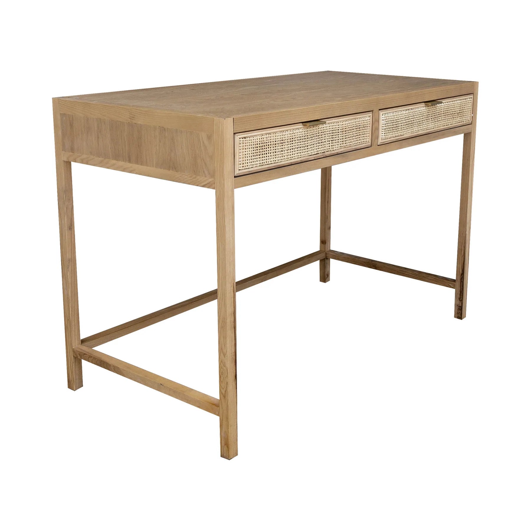 Stylish Rattan Writing Desk - Natural Woven Bamboo Home Office Desk for Small Spaces | Perfect for Study, Work, and Home Decor