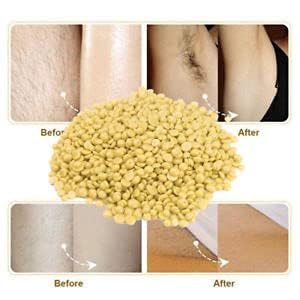 GLOW FIRST Hard Beans Wax with Wooden Stick - 100G Full Body Hair Removal Wax for Women (Multicolor) - Perfect for Smooth Legs, Arms & Bikini Line at Home