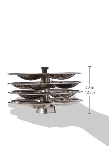 Khandekar Stainless Steel 4-Rack Idli Maker - Mini Idli Stand with Steamer Plates for 16 Idlis - Perfect for Indian Breakfast & Healthy Cooking at Home