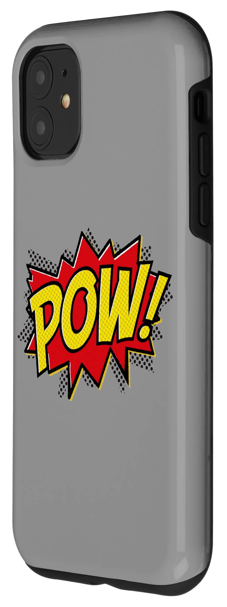 iPhone 11 Case - Comic Book Style Superhero Design with POW BAM BANG Font - Durable Protective Cover for Daily Use & Cosplay Events