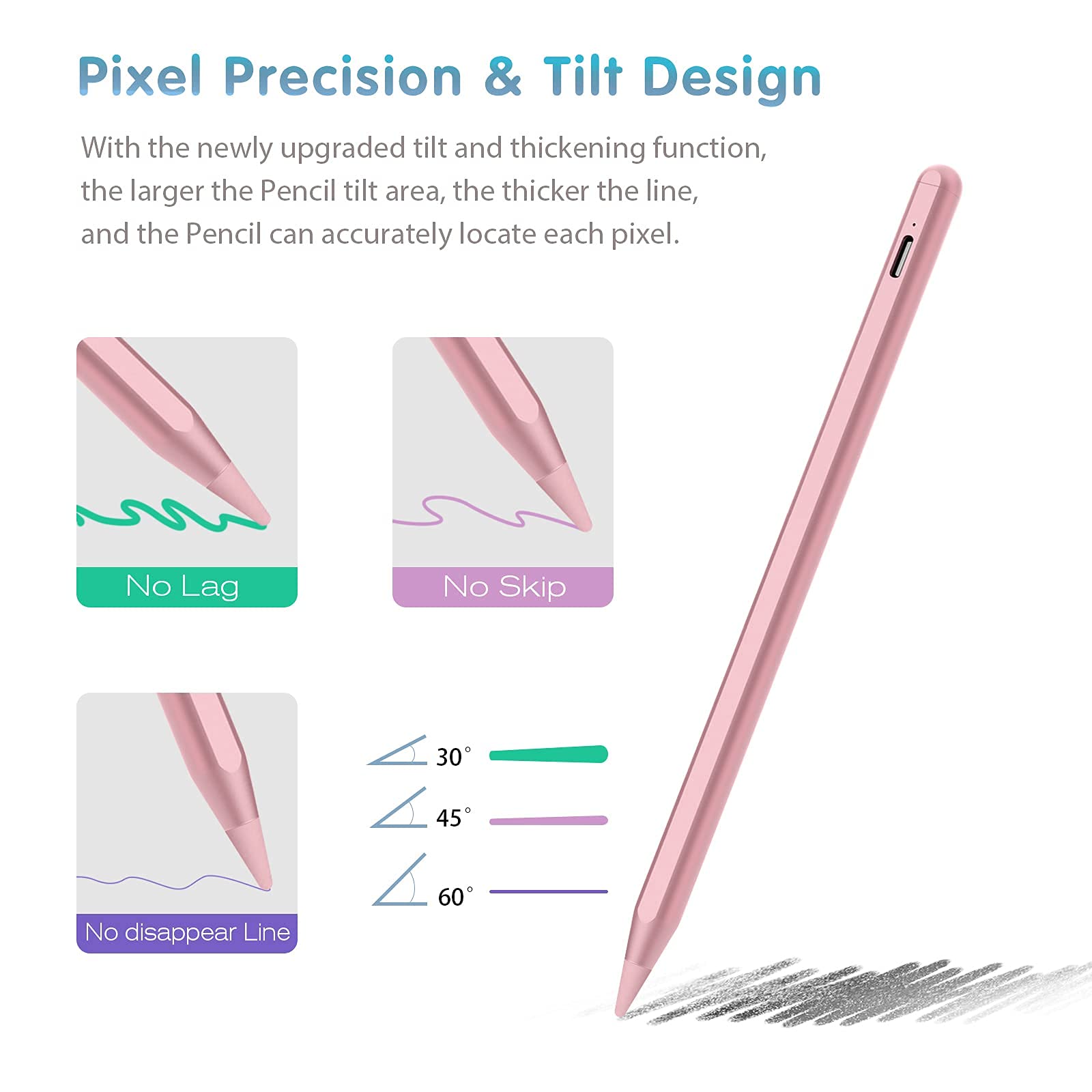 Premium Stylus Pen for iPad 10th/9th/8th/7th/6th Generation & iPad Pro 12.9/11 inch (2018-2023) - Active Pencil with Palm Rejection Technology for iPad Air 5/4/3 & iPad Pro 6/5/4 - Perfect for Drawing, Note-Taking & Digital Art