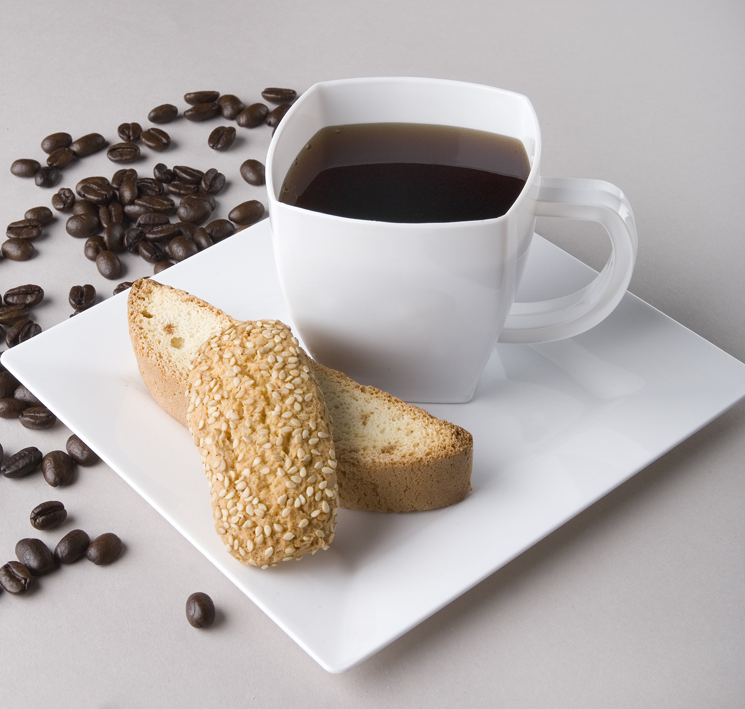 Premium 4-Ounce Solid Square Espresso Mugs - White Coffee & Dessert Cups (Set of 96) - Perfect for Cafes, Restaurants, and Home Entertaining