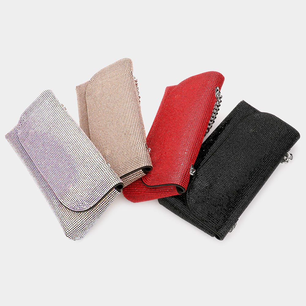 Stylish Peach Bling Rectangle Crossbody Bag for Women - Fashionable Evening Purse with Rhinestone Decor, Perfect for Parties, Dates & Night Out Accessories