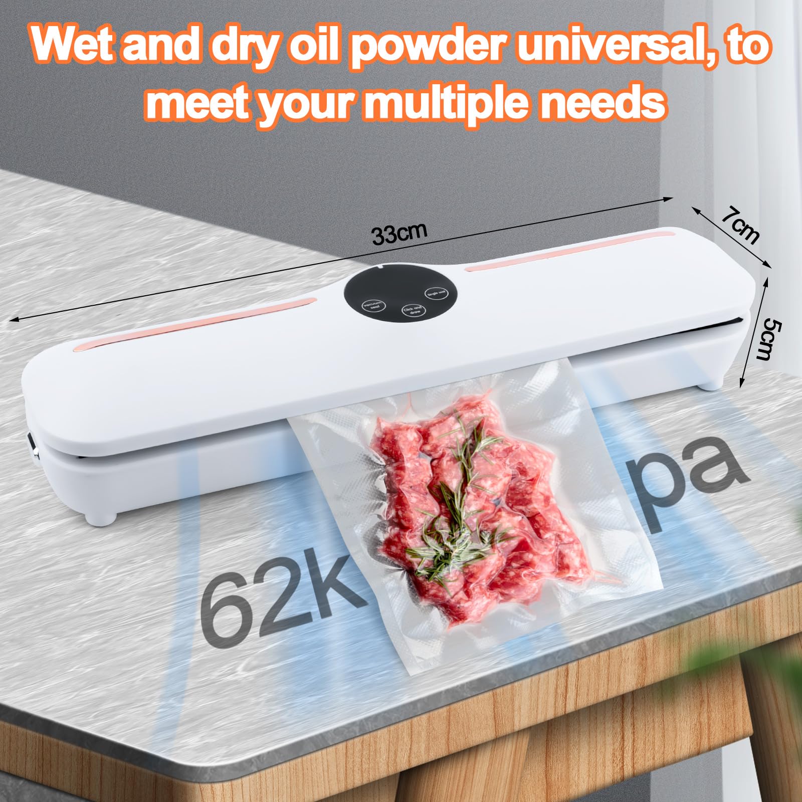 MXTIMWAN Automatic Vacuum Sealer Machine for Food - Portable Vacuum Sealer with Automatic Sealing Function - Perfect for Meal Prep, Sous Vide, and Food Storage