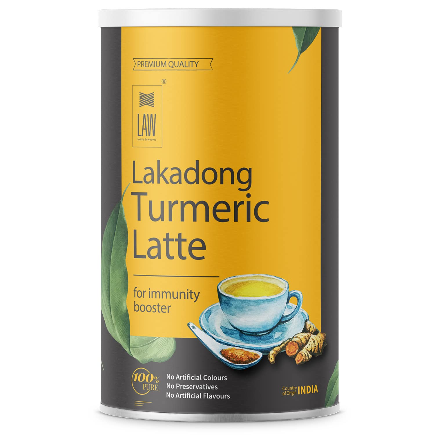 Organic Lakadong Turmeric Latte Powder - 200g | Premium Golden Milk Mix for Wellness | Vegan, Gluten-Free Superfood Drink | Boost Immunity & Reduce Inflammation | Perfect for Morning Rituals, Yoga & Relaxation