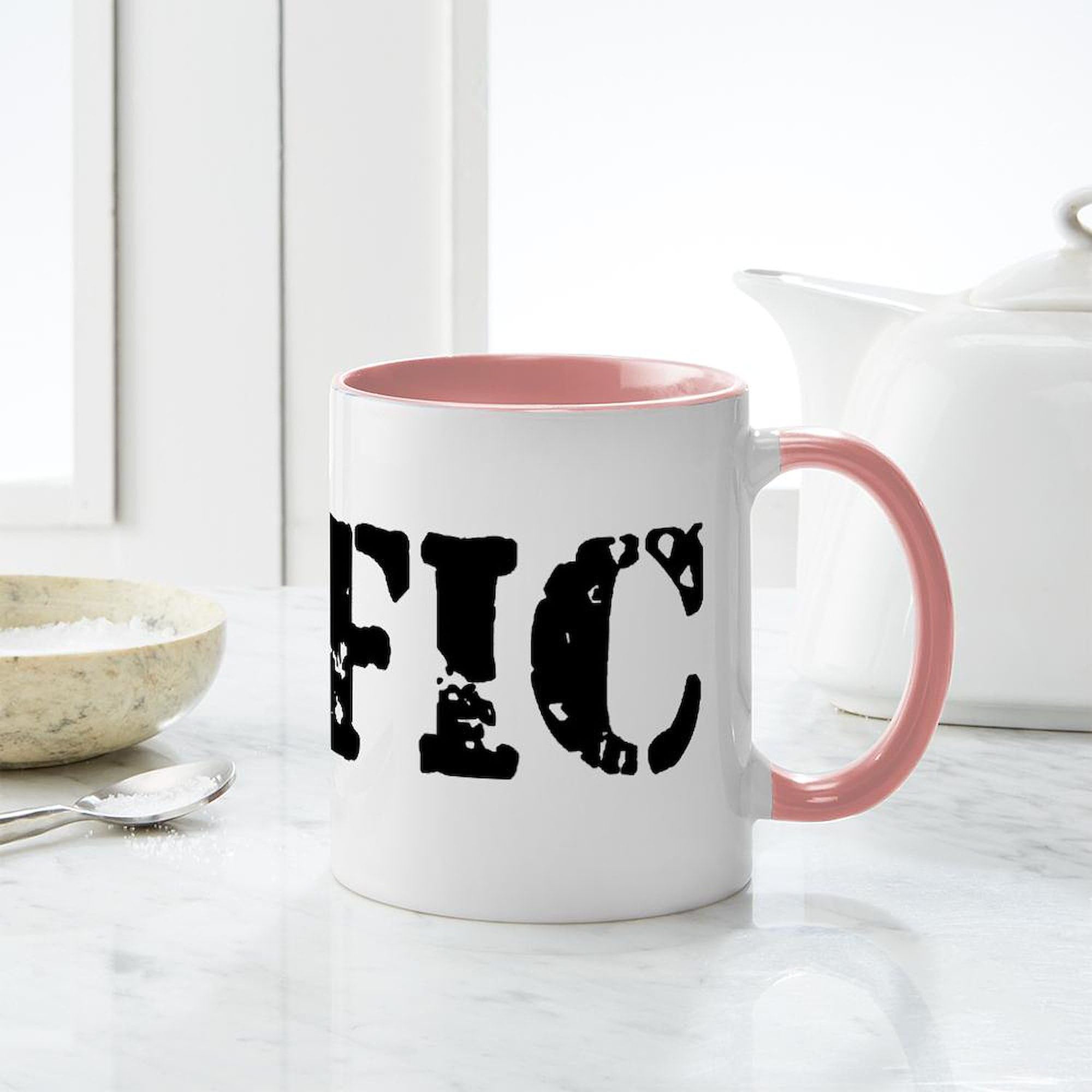 Premium 11 oz (325 ml) Ceramic Coffee Mug - HMFIC Black Mug by CafePress | Ideal for Office, Home, or Gifts