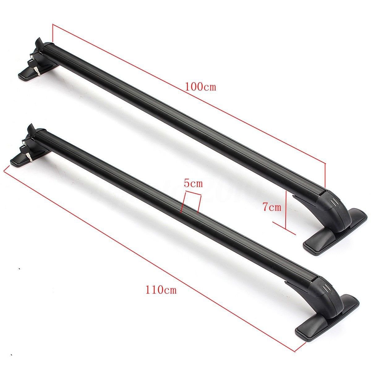 Eapmic 2-Pack 1M Aluminum Car Roof Rack Cross Bars - Adjustable Luggage Carrier with Lockable Anti-Theft Design for SUV, Sedan, and Truck | Perfect for Road Trips, Camping Gear, and Outdoor Adventures
