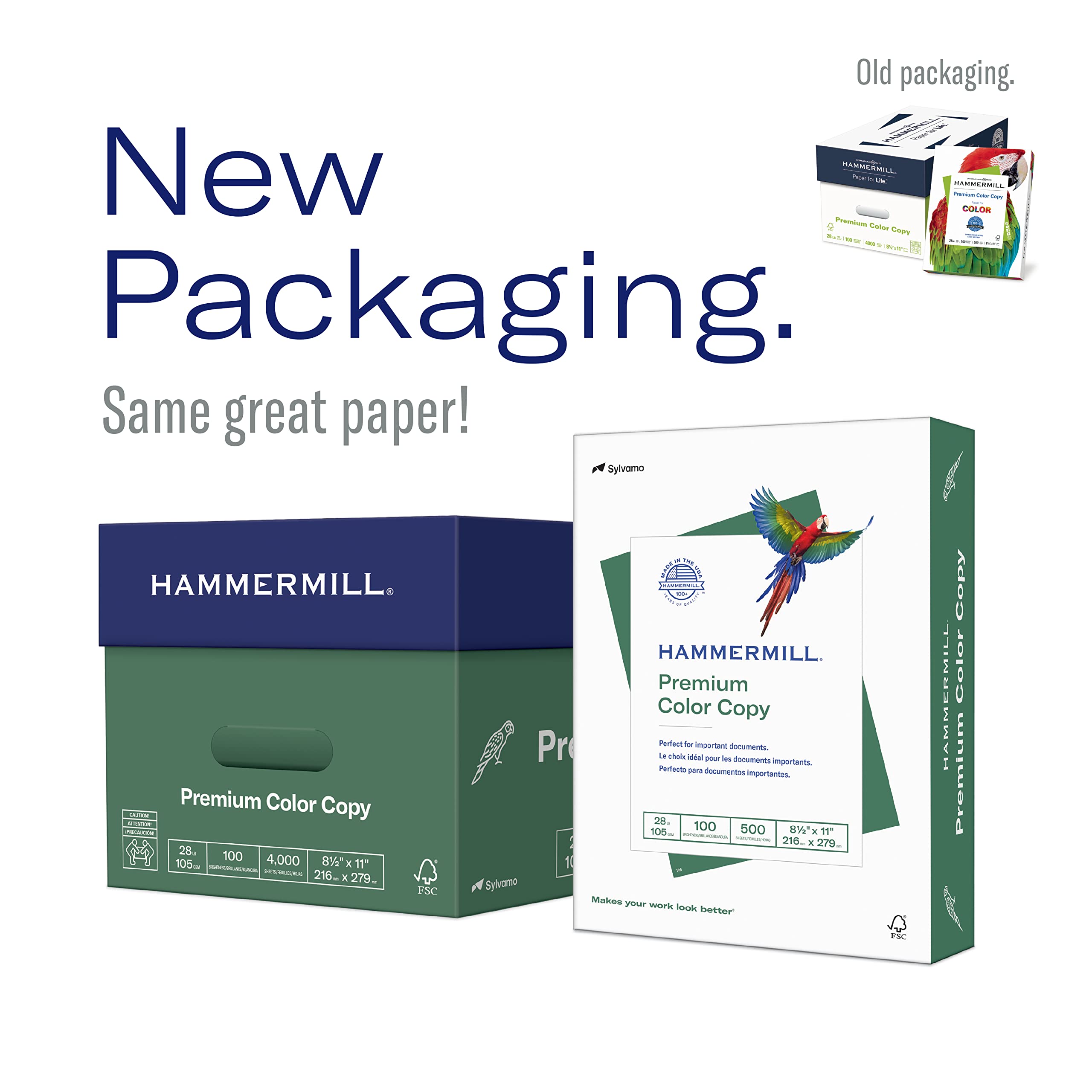 Hammermill Premium 32 lb Color Copy Paper, 12 x 18 Inches, 100 Bright, 500 Sheets per Ream - Made in USA (106127R) - Ideal for High-Quality Printing, Presentations, and Professional Documents