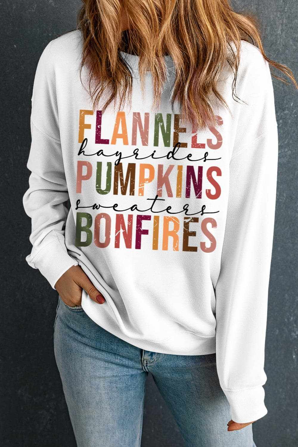 Stylish Letter Print Sweatshirt for Women - Trendy Casual Pullover for Fall & Winter - Perfect for Outfits, Lounge & Streetwear Fashion
