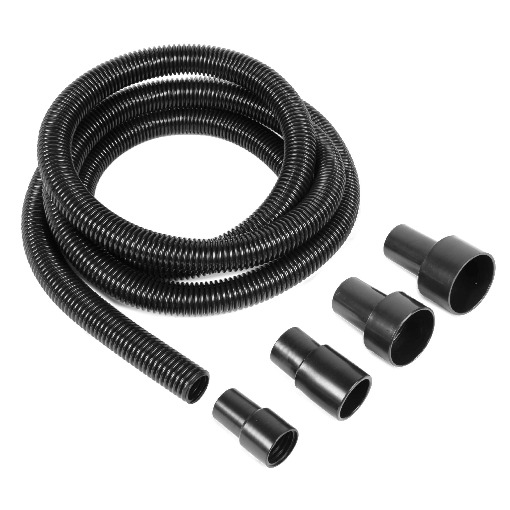 DCA020 1.25 Inch x 10 Foot Dust Hose Kit with Fittings & Reducers - Perfect for Woodworking, Dust Collection Systems & Workshop Cleanup