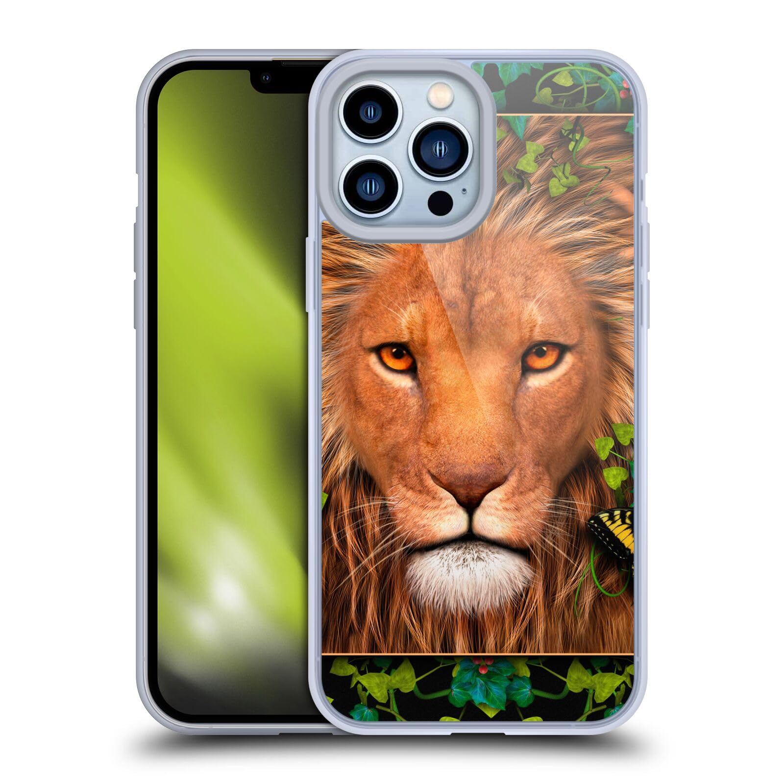 Officially Licensed Laurie Prindle Return of The King Lion Soft Gel Phone Case for Apple iPhone 13 Pro Max - Cute Protective Cover with Artistic Design, Perfect for Daily Use, Travel & Gift Giving