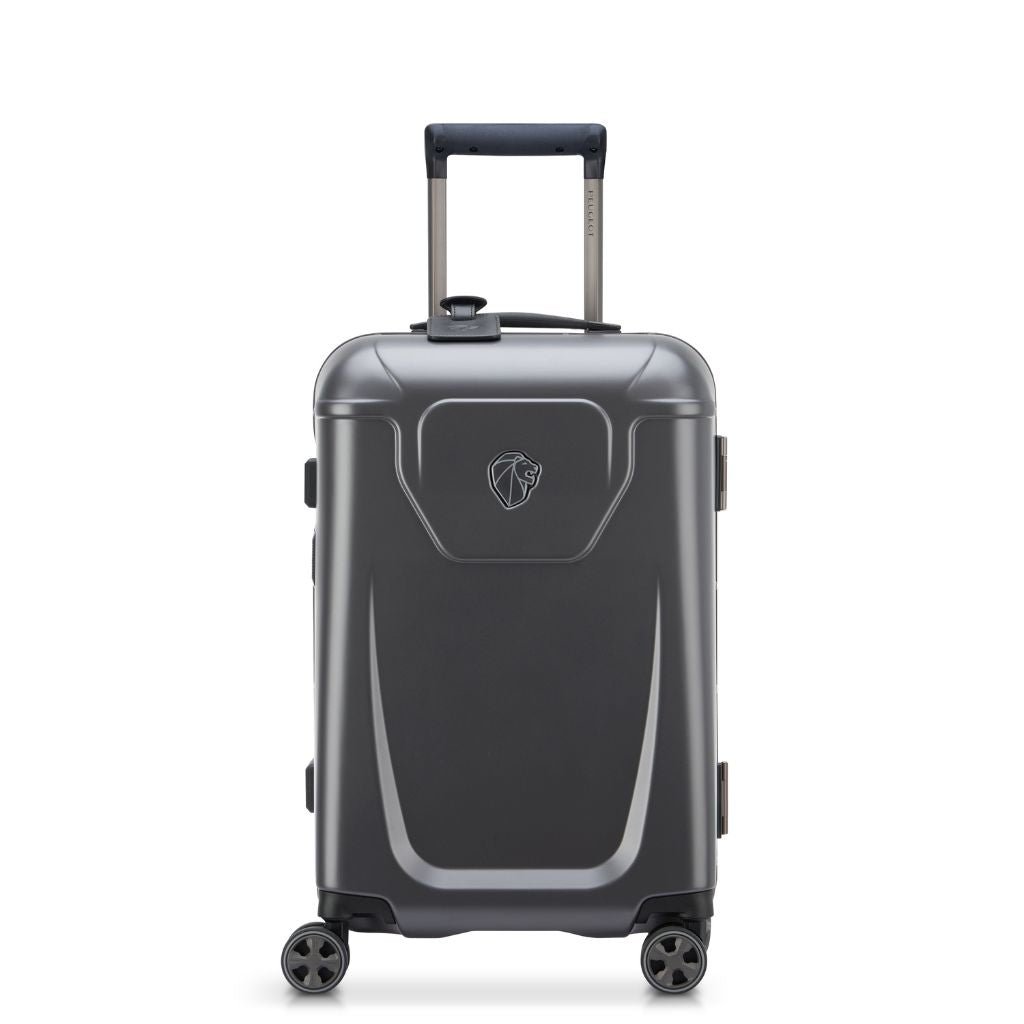 Peugeot Voyages 55cm Zipperless Carry On Luggage - Lightweight Hardshell Suitcase for Air Travel, Anthracite | Perfect for Business Trips & Weekend Getaways