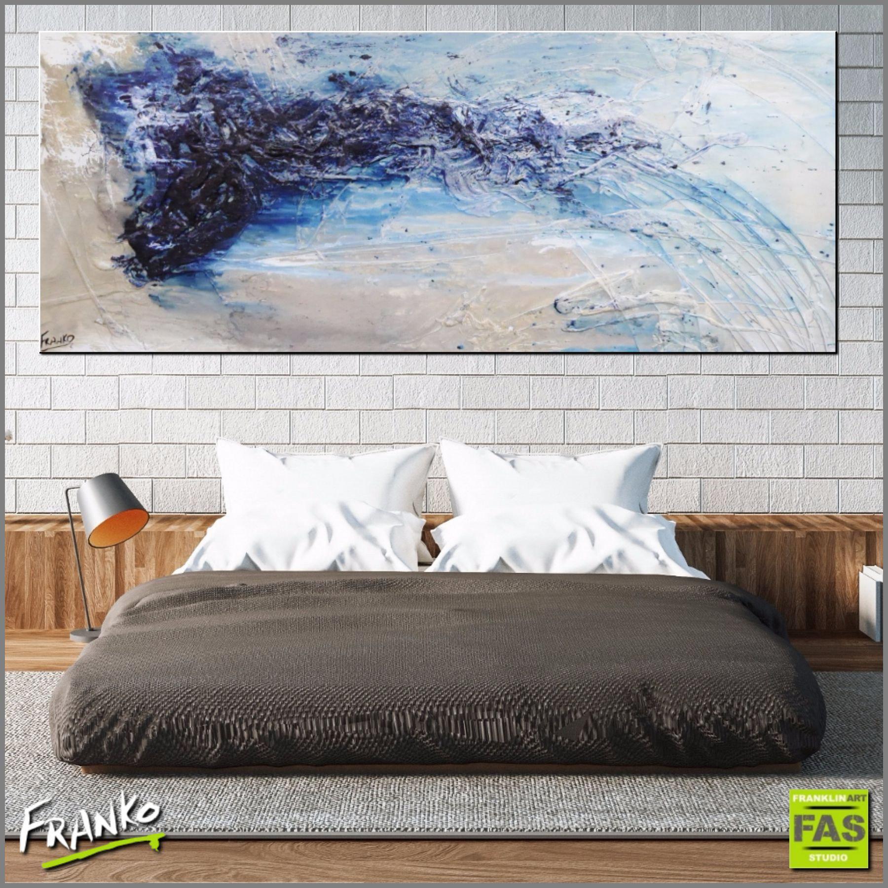Abstract Blue Wall Art - Modern Canvas Painting for Home & Office Decor | Perfect for Living Room, Bedroom, or Workspace Inspiration