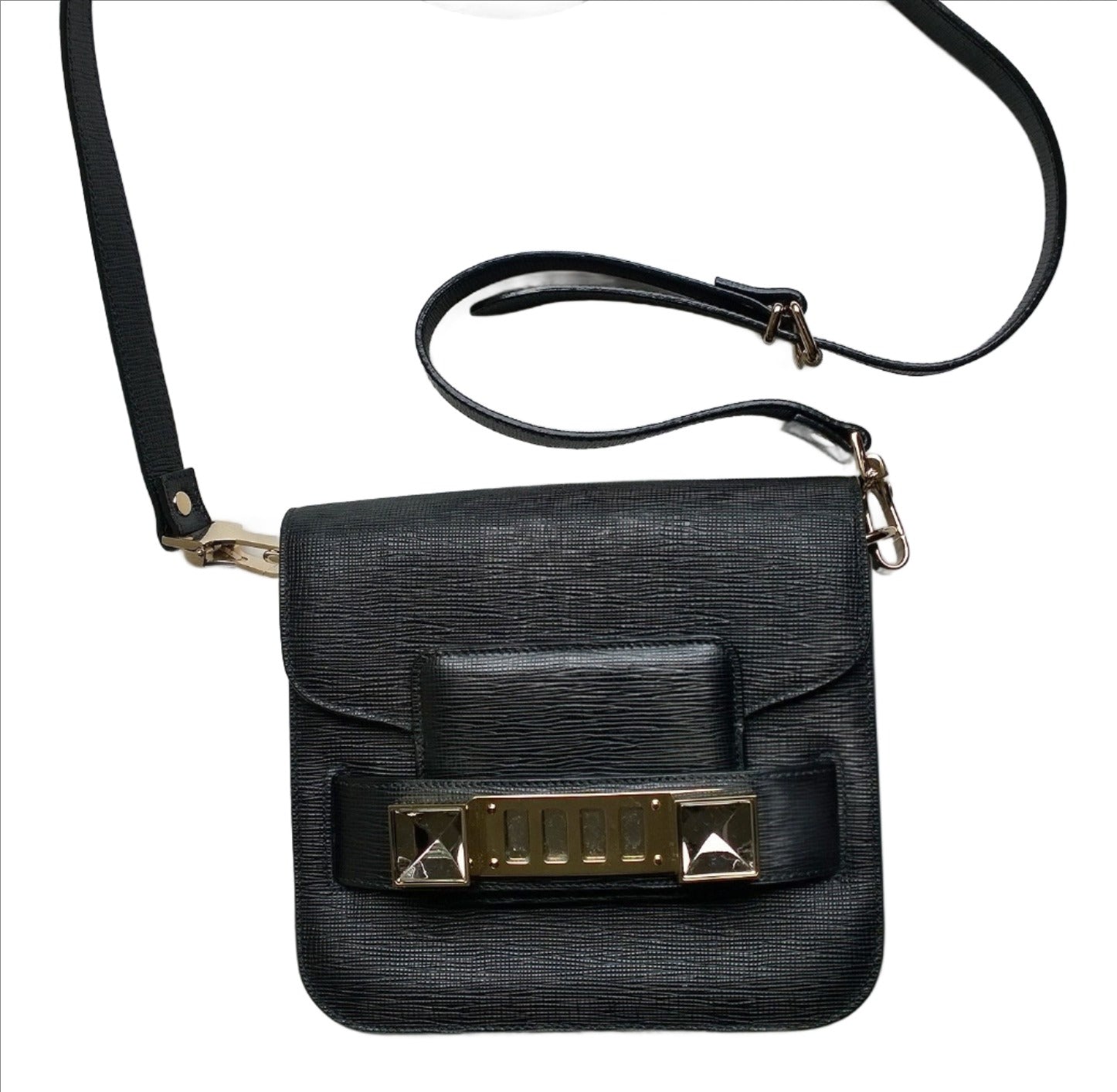 Proenza Schouler PS 11 Tiny Crossbody Bag in Black Linosa Leather - Perfect for Everyday Use, Date Night & Travel Accessories