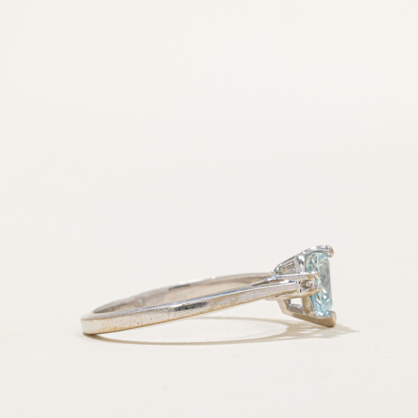 Heart Cut Aquamarine & Diamond Ring - 0.50ct Aquamarine with 0.02ctw Diamonds - Size 6.5 - Elegant Engagement, Anniversary or Gift Jewelry for Women