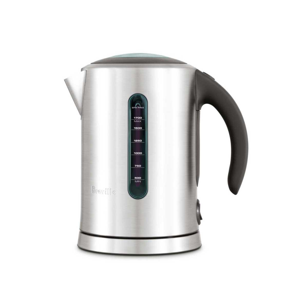 Breville BKE700BSS 1.7L Stainless Steel Electric Kettle with Soft Top - Fast Boiling for Tea, Coffee & Kitchen Use