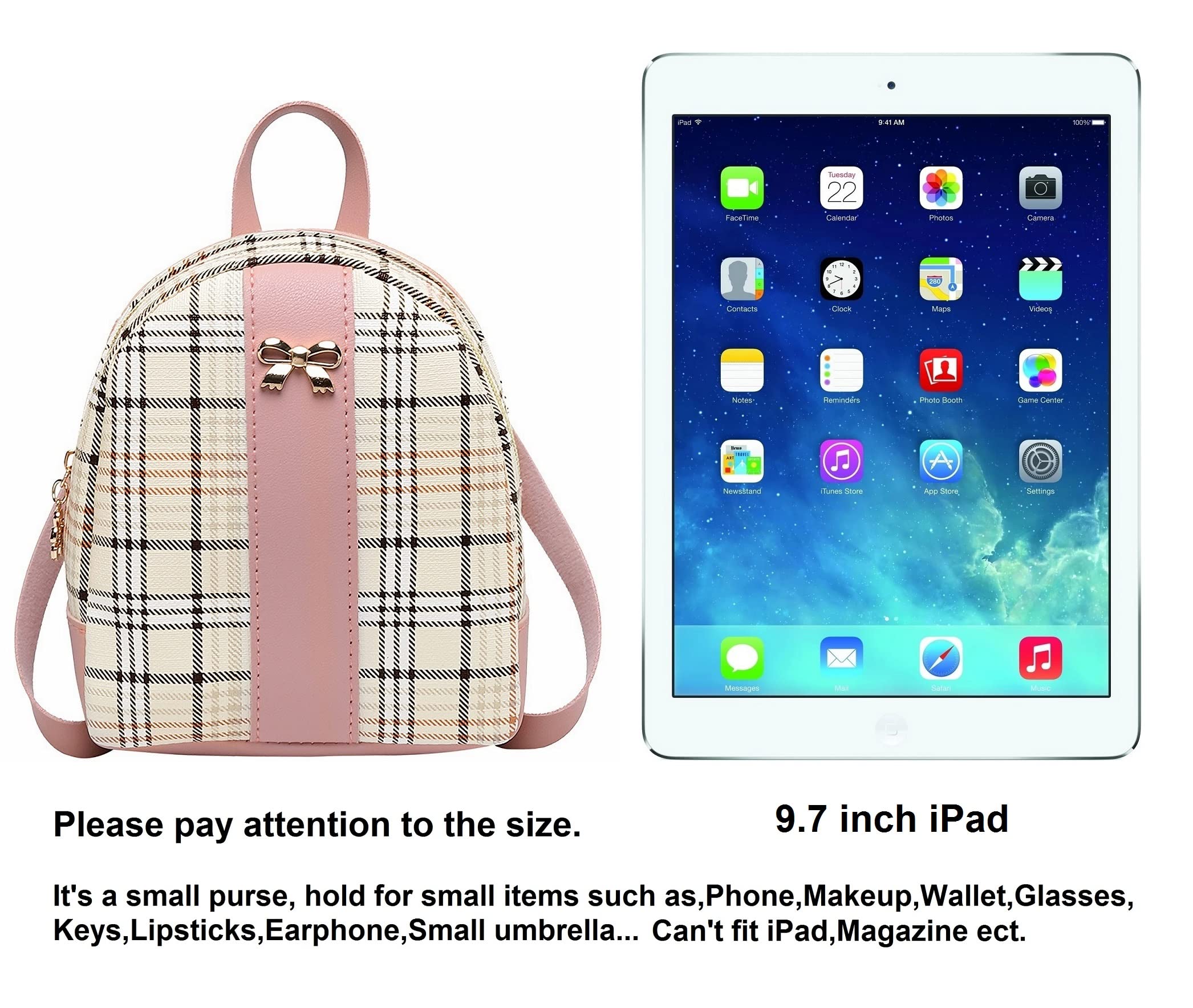 NUWA Mini Backpack Purse for Women - Small Crossbody Bag with Wallet for Teen Girls, Lightweight Cell Phone Pouch - Trendy Gift for Her (Rosy2) - Perfect for School, Travel & Everyday Use