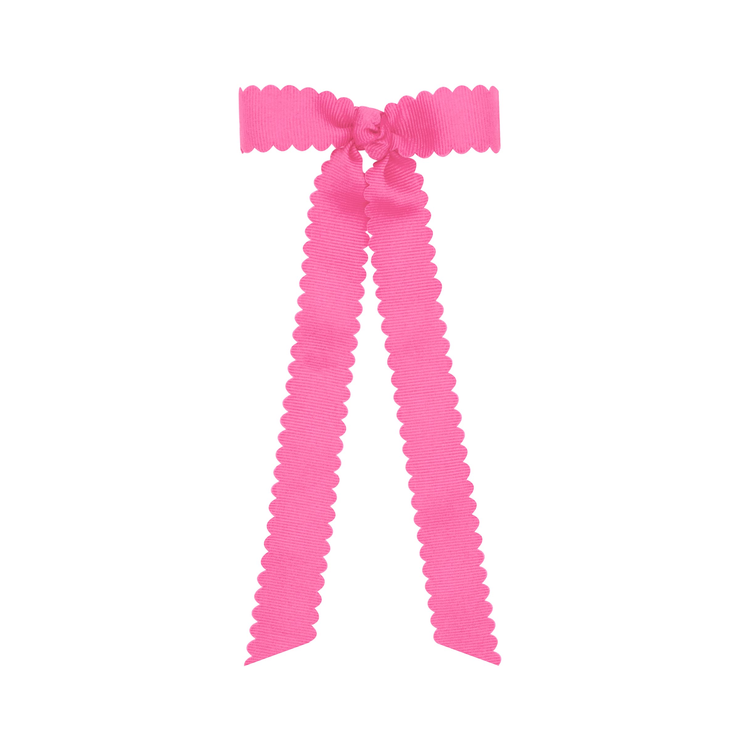 Wee Ones Girls' Grosgrain Bow Tie with Streamer Tails & Scalloped Edge - Perfect for Birthday Parties, Weddings & Special Occasions