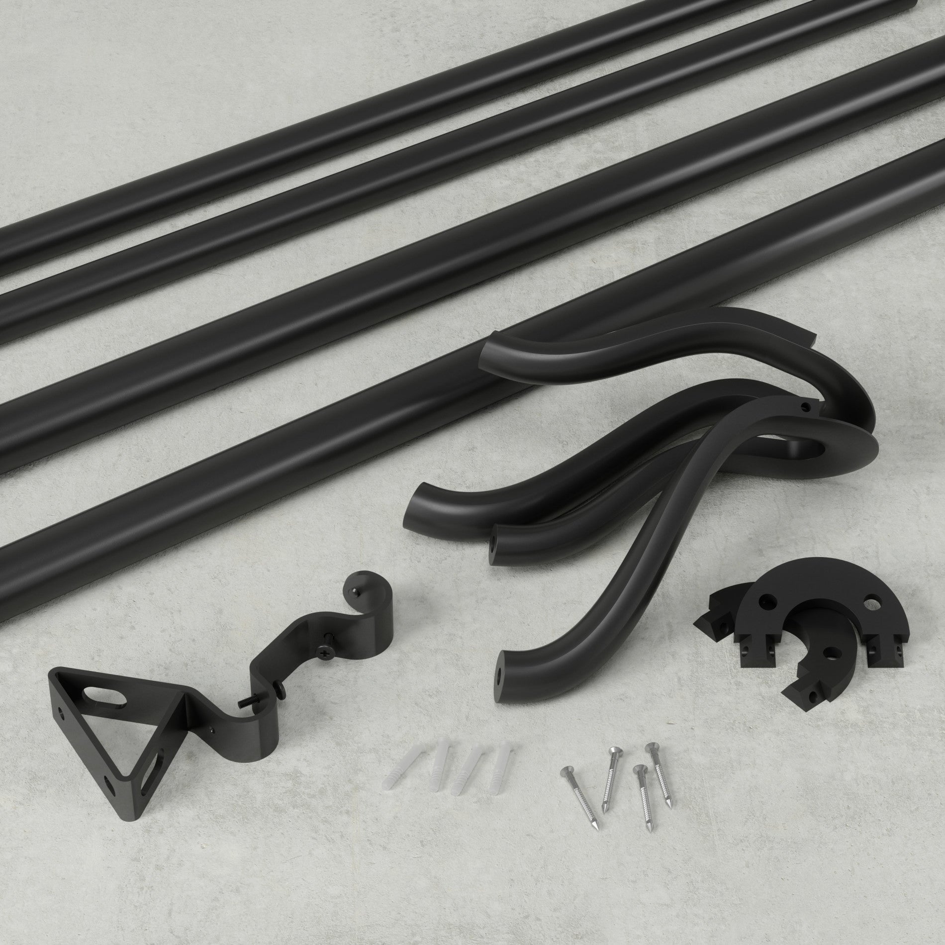 Blackout Double Curtain Rod Set - Heavy Duty No Light Leak Window Treatment for Bedroom & Living Room - Perfect for Shift Workers & Light Sleepers