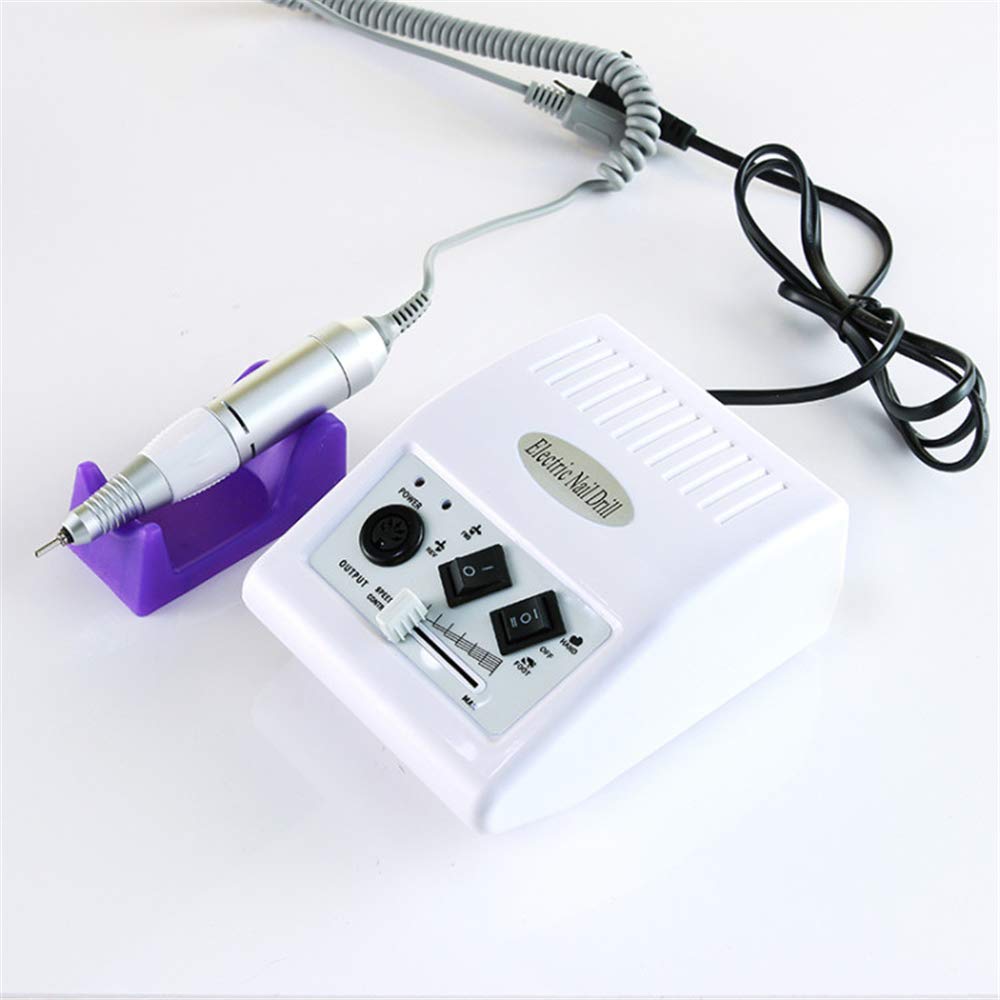 Professional Electric Nail Drill Machine - Portable Manicure & Pedicure Set with Nail File Buffer, Polisher & Grinder for Acrylic Nails | Perfect for Home Salon, Nail Art & Professional Use | White