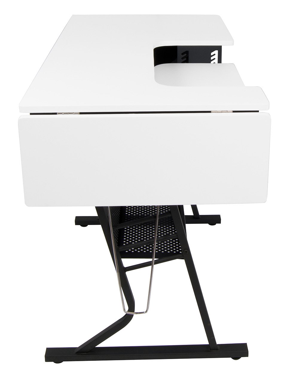 Eclipse Hobby Sewing & Craft Table - Sturdy Multi-Purpose Workstation with Drawers | Black/White Computer Desk for Sewing, Quilting, Crafting & Home Office Use