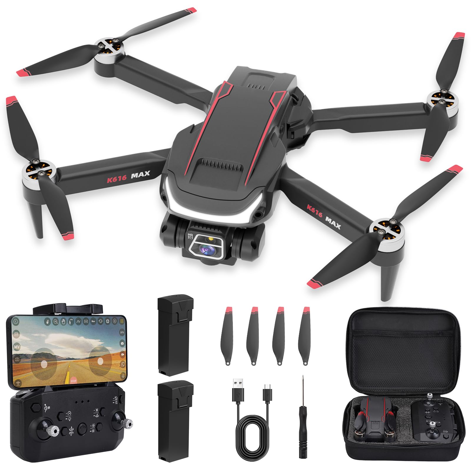 **Best Beginner Drone with 1080P HD Camera - Brushless Motor Drone for Adults & Kids - Optical Flow Positioning, Obstacle Avoidance, Headless Mode - Includes 2 Batteries - Perfect for Aerial Photography, Travel & Outdoor Adventures**