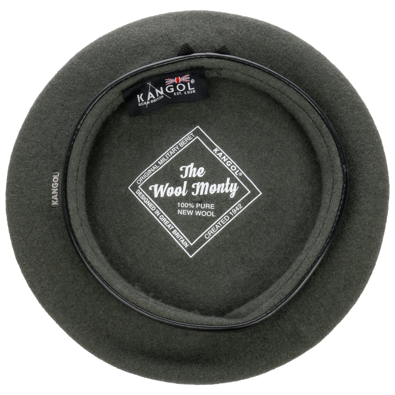 Kangol Monty Beret - Classic Wool Beret Hat for Men & Women | Stylish & Comfortable for Everyday Wear, Fashion Outfits & Cold Weather