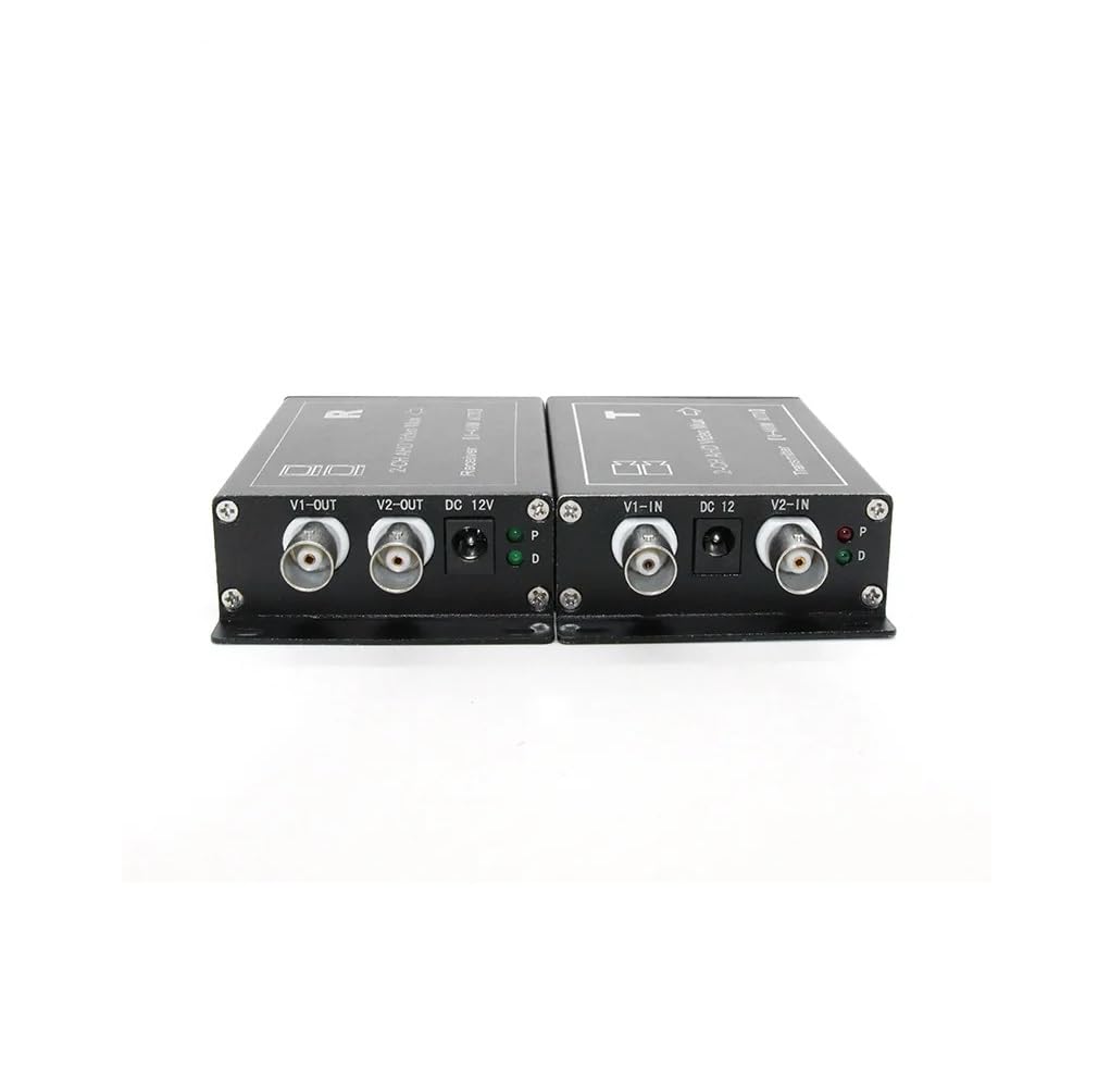 2CHs HD AHD Coaxial Multiplexer Expander - 1 Line Transmits 2 Channel CCTV Camera Signal Mixer for Surveillance System | Security Monitoring Accessories for Home & Business Use