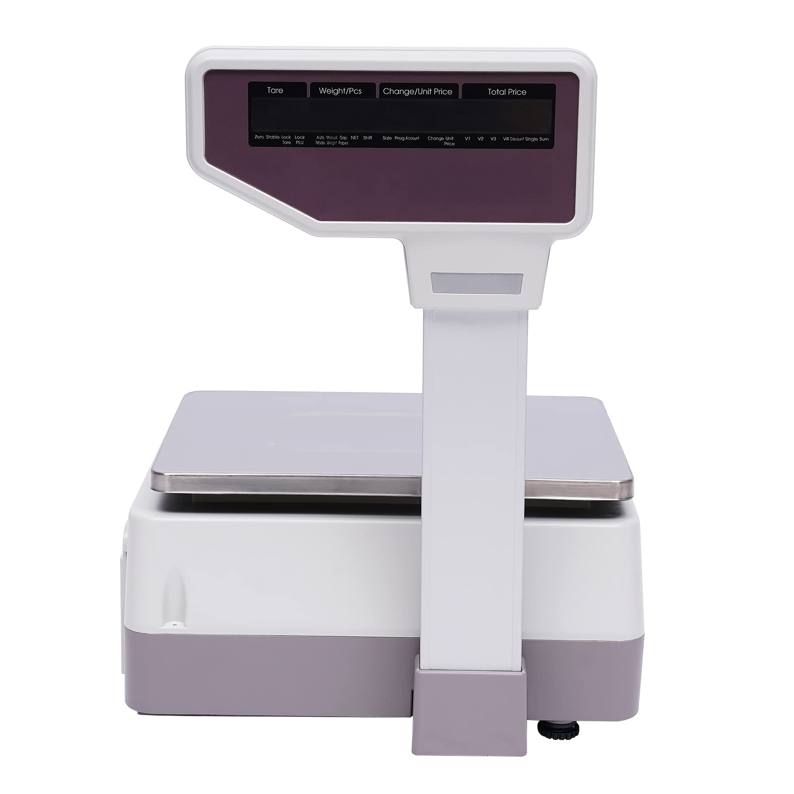 Digital Price Computing Scale with Thermal Label Printer - 66LB/30KG Capacity, Pole Display for Supermarkets & Retail Stores (APP Compatible) - Perfect for Pricing, Weighing & Inventory Management