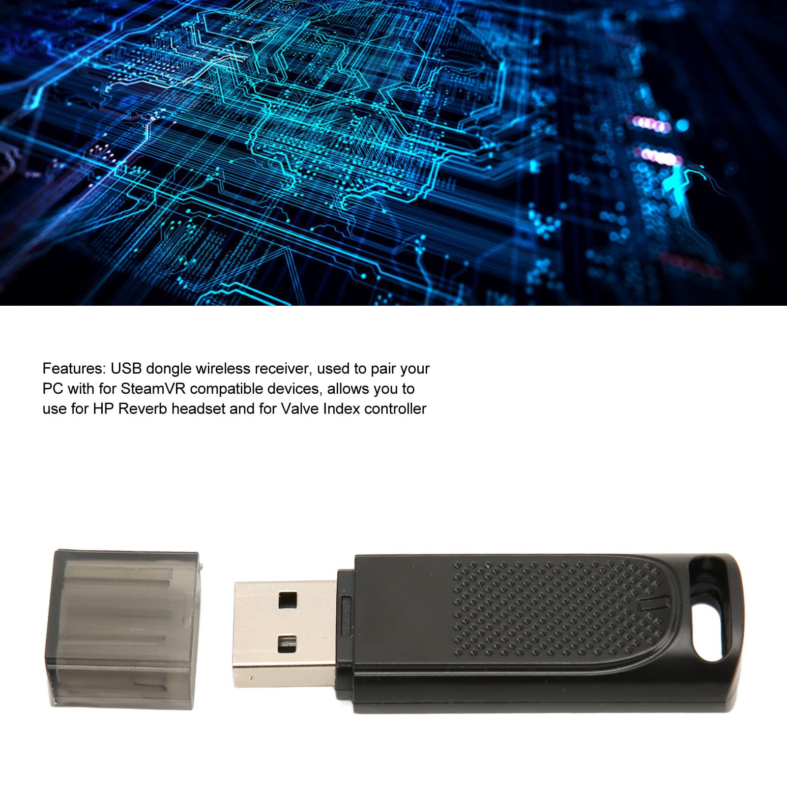 Zunate SteamVR Receiver Dongle for HTC Vive & Valve Index - USB Wireless Tracking Device Dongle for VR Controllers - Perfect for VR Gaming, Simulation & Motion Tracking