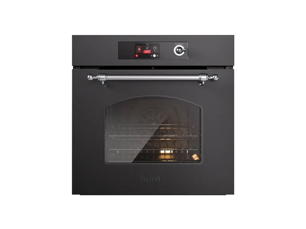 ILVE Nostalgie 60cm Built-In Oven with Enameled Steel & TFT Display - Perfect for Modern Kitchens, Baking, and Gourmet Cooking