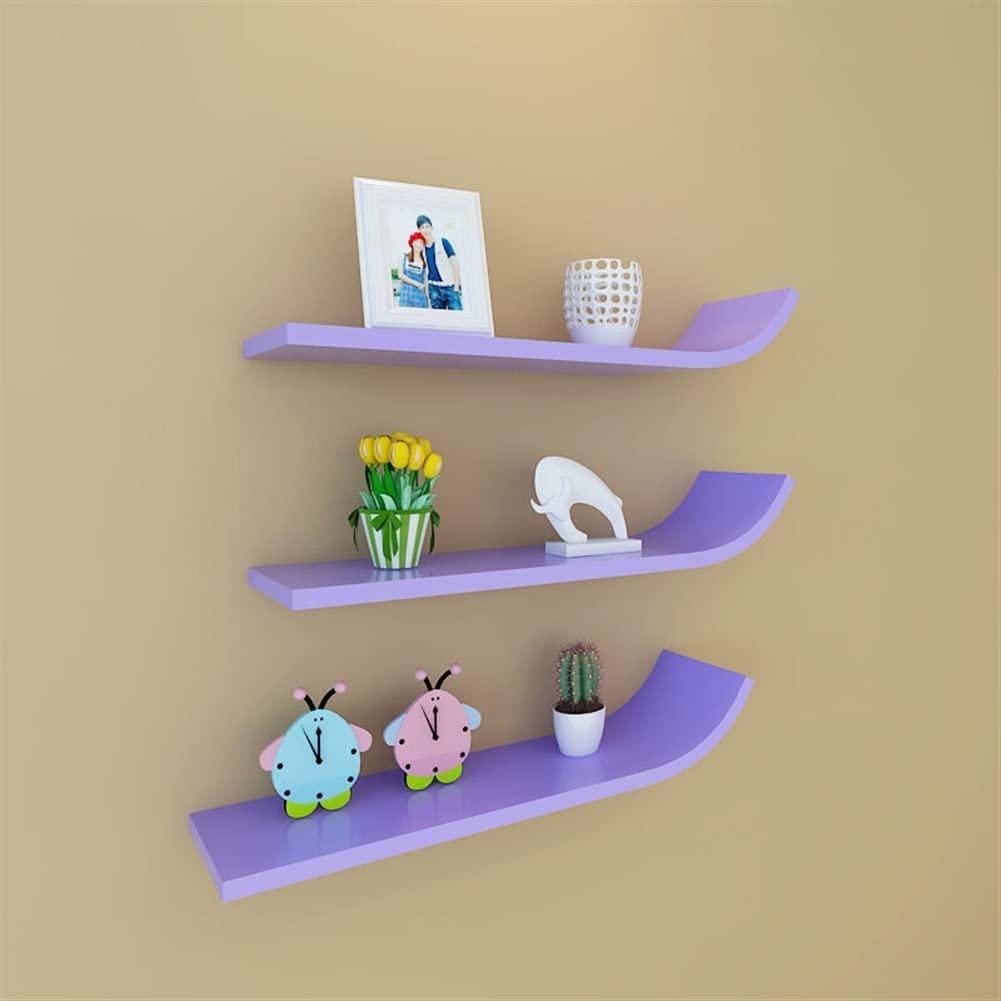 YZJC Creative Paint Wall Shelf - Decorative Wall Divider for Restaurant, Living Room & TV Background - Simple Modern Home Decor (Purple) - Perfect for Small Space Organization & Stylish Interior Design
