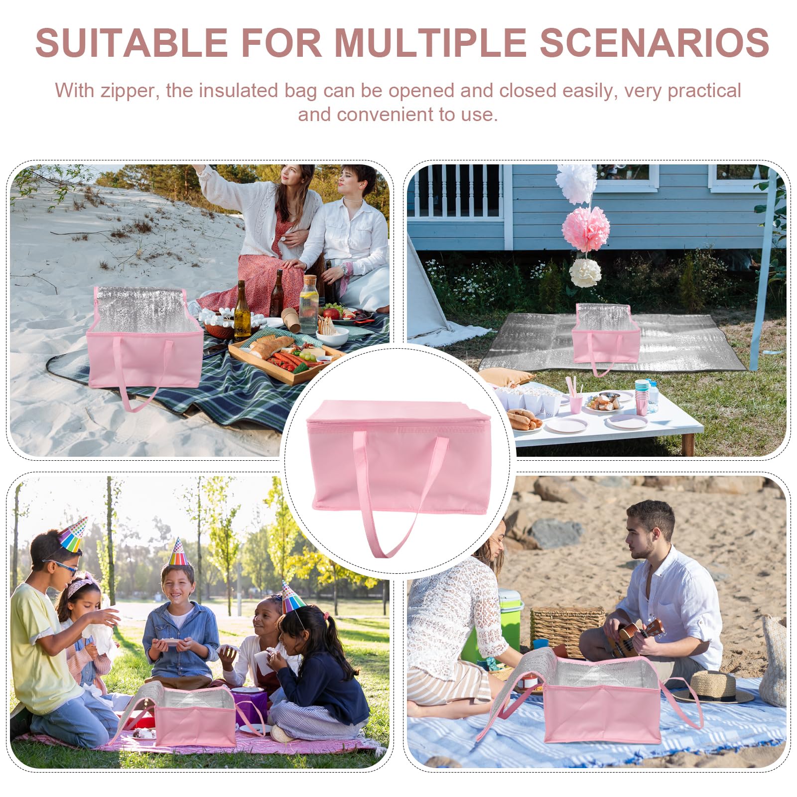 Insulated Reusable Grocery Bags - Heavy Duty Collapsible Cooler for Shopping & Picnics