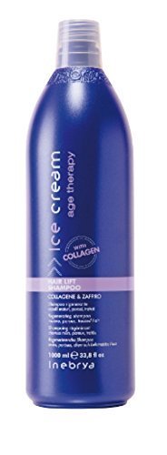 Inebrya Ice Cream Collagen Hair Lift Shampoo 33.8oz - Anti-Aging Treatment for Damaged Hair - Perfect for Salon-Quality Hair Care at Home