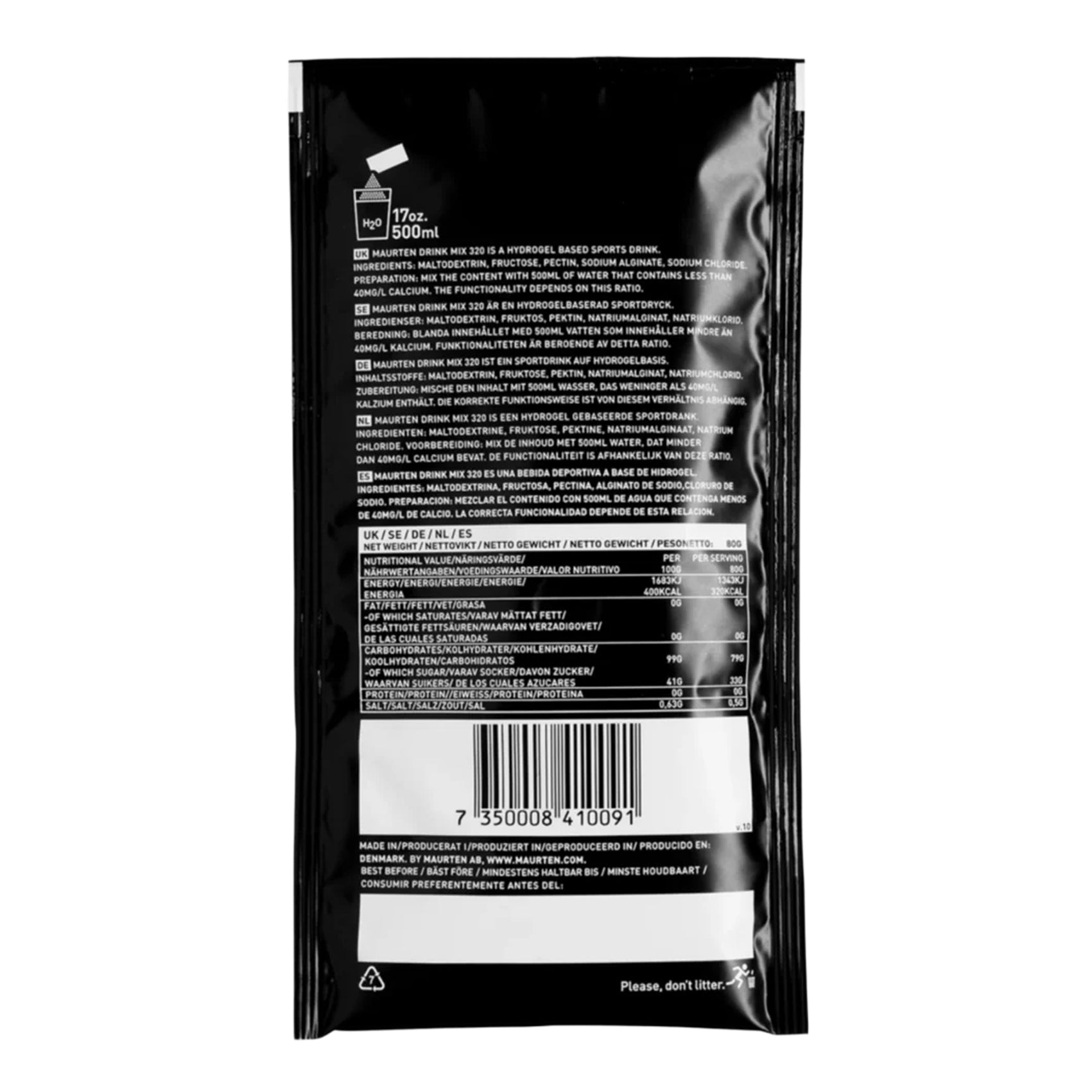Maurten Drink Mix 320 - High Energy Sports Drink Powder for Runners, Cyclists & Athletes | Electrolyte & Carbohydrate Fuel for Endurance Training, Marathon & Workout Recovery | Ideal for Long-Distance Running, Triathlon & Gym Sessions