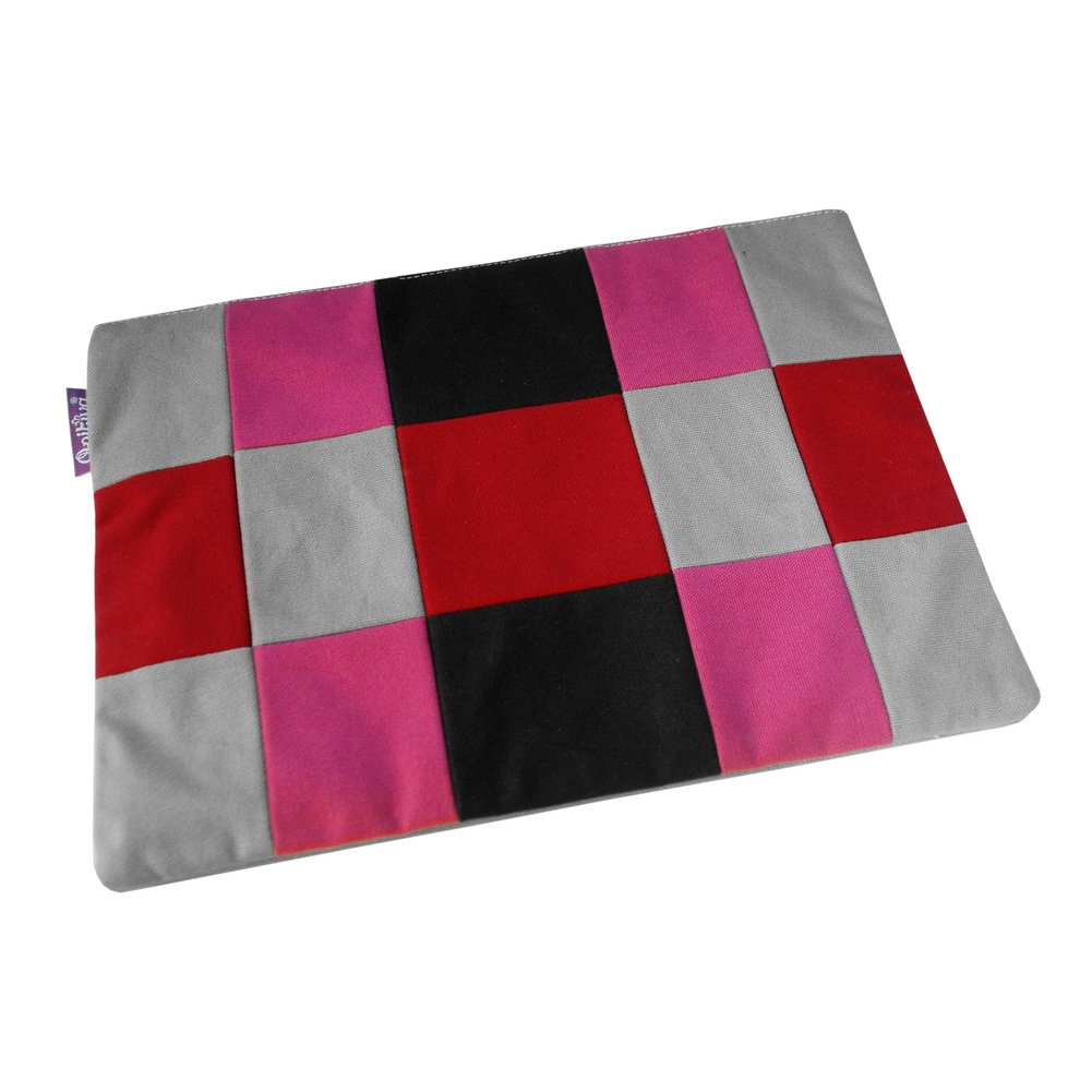 Handmade Patchwork Zipper File Folder - Office Document Organizer Bag for Business, School & Travel Use