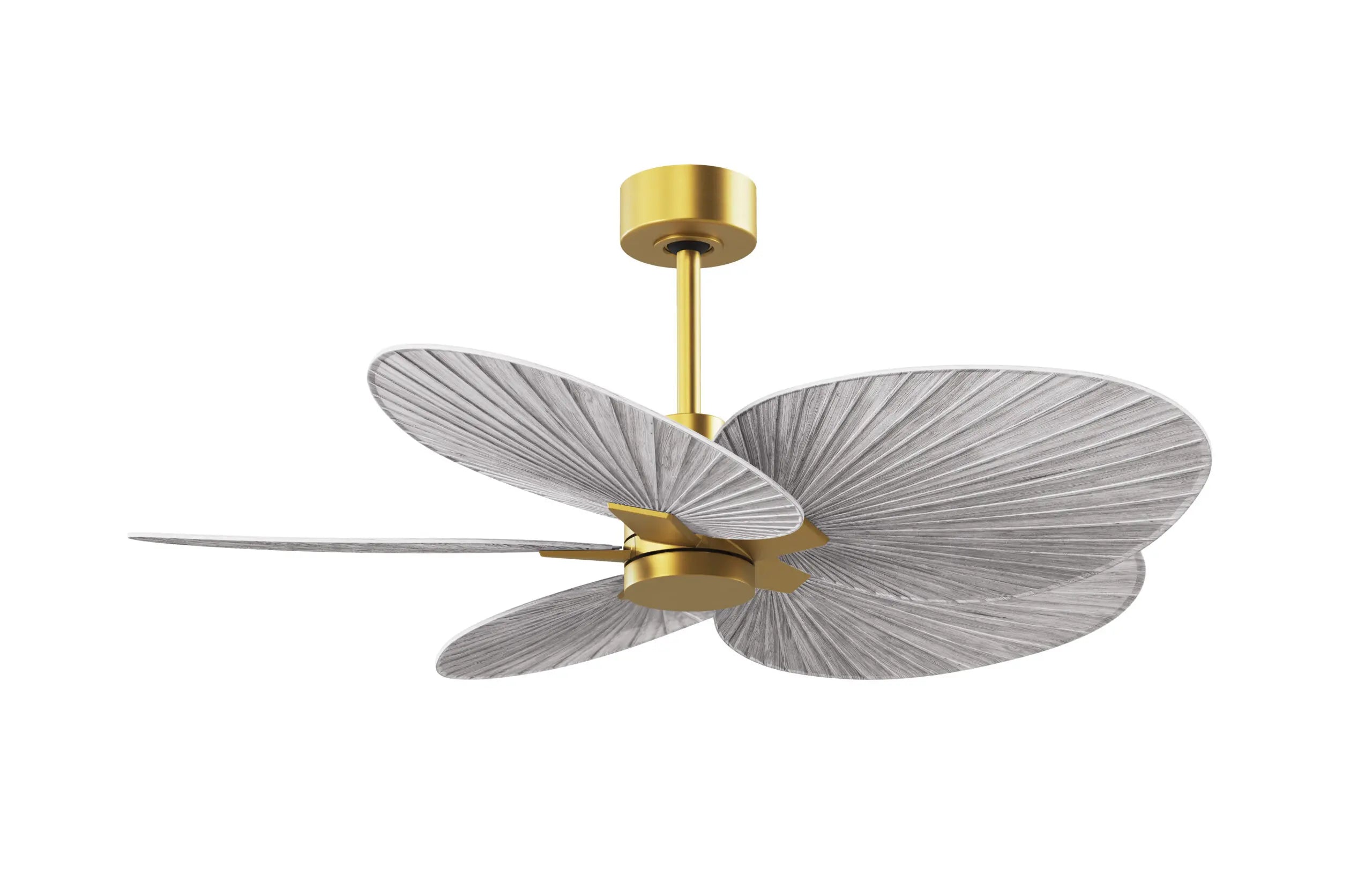 Alessandra Tropical Leaf Design Handheld Fan - Portable Cooling Fan for Summer, Travel, Beach, and Outdoor Activities