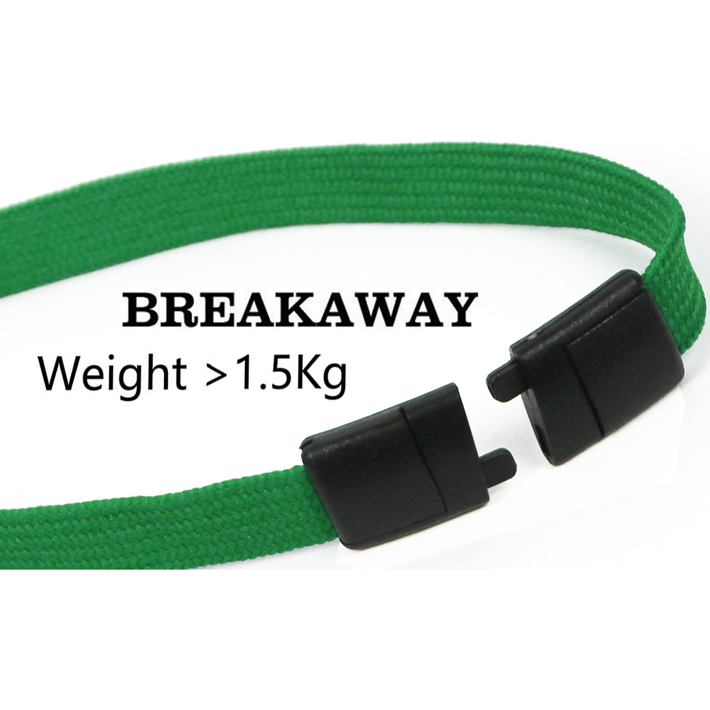 Premium Breakaway Safety Lanyard with J-Hook for ID Badges - Office & Events (50 PCS)
