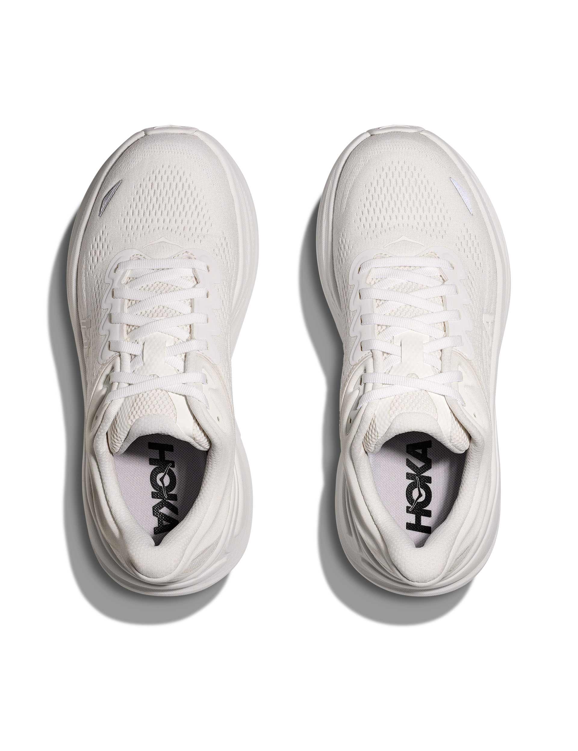 Hoka Bondi 9 Running Shoes for Women - White (1162012) | Cushioned Comfort for Long Distance Running & Walking | Perfect for Road Running, Jogging & Daily Wear