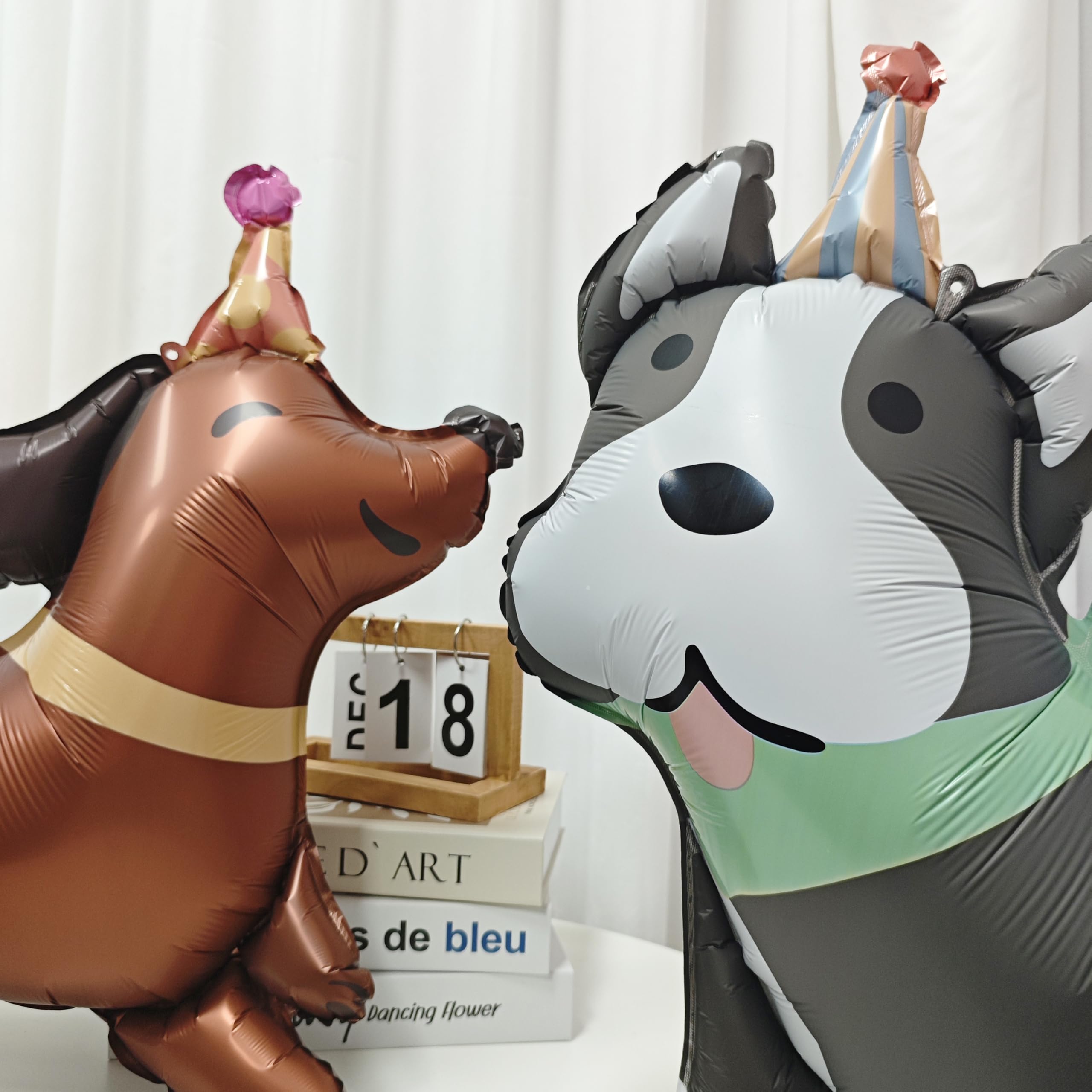 4PCS Animal Dog Balloons - Cute Puppy Foil Mylar Balloons for Dog Birthday Party, Baby Shower & Pet Themed Decorations | Perfect for Kids Gifts, Pet Celebrations and Home Decor