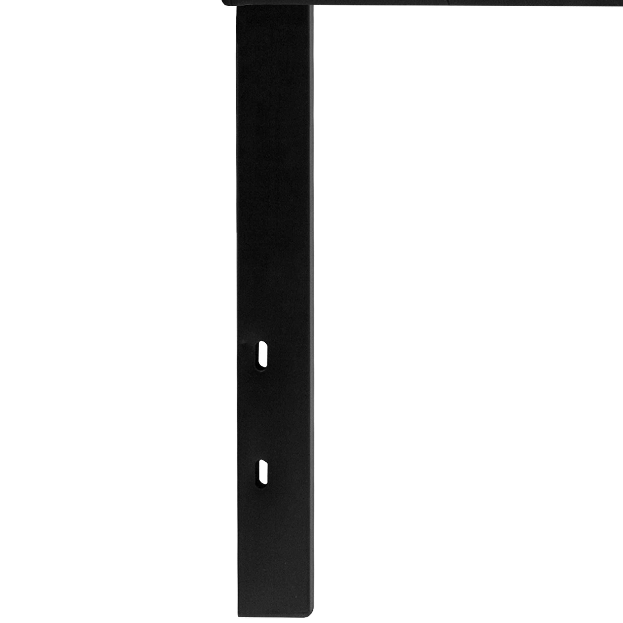 Flash Furniture Lennox Tufted Upholstered Queen Size Headboard - Adjustable Height Contemporary Vinyl Headboard in Black - Perfect for Modern Bedrooms & Guest Rooms