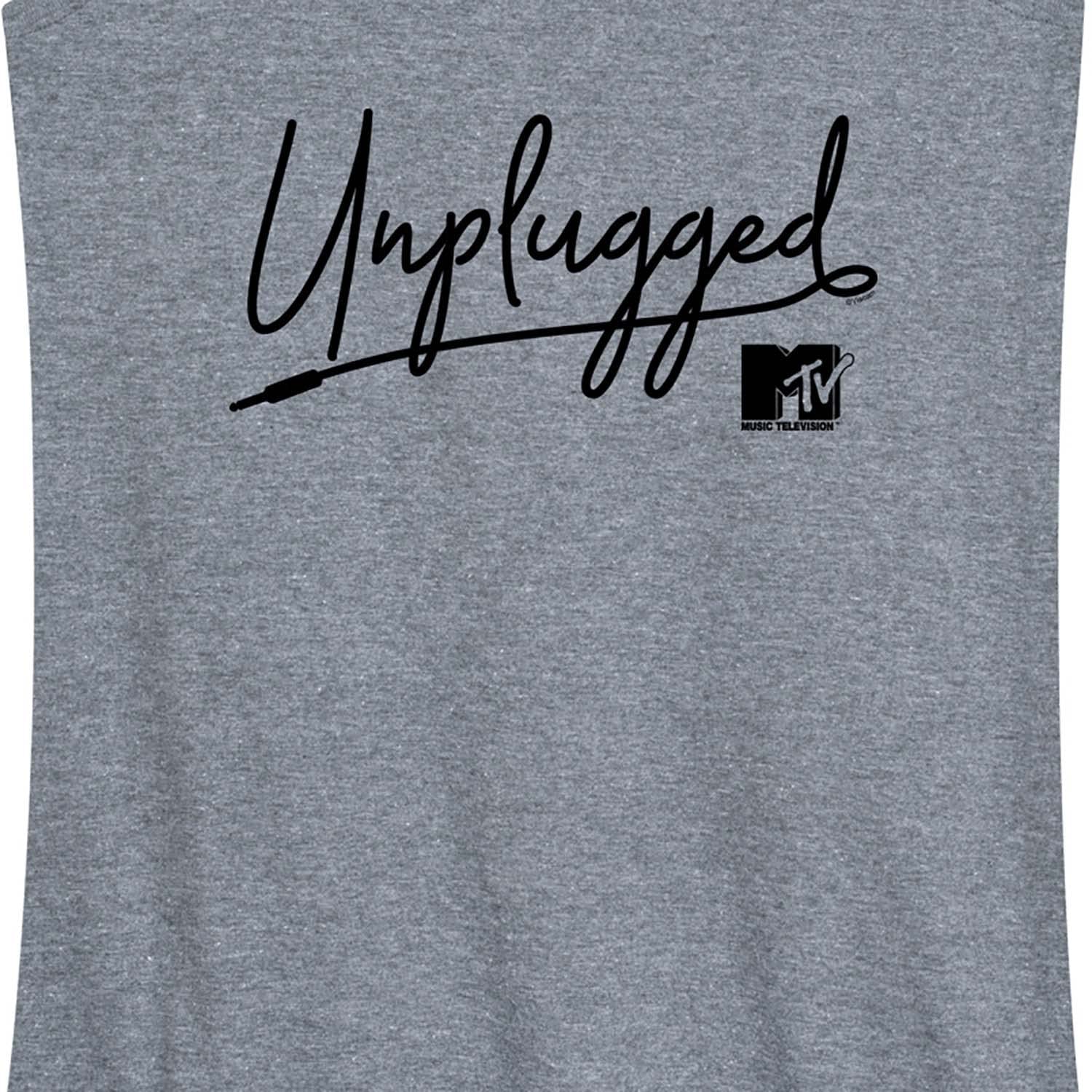 HYBRID APPAREL MTV Unplugged Women's Racerback Tank Top - Soft Breathable Workout Shirt for Yoga, Gym & Casual Wear