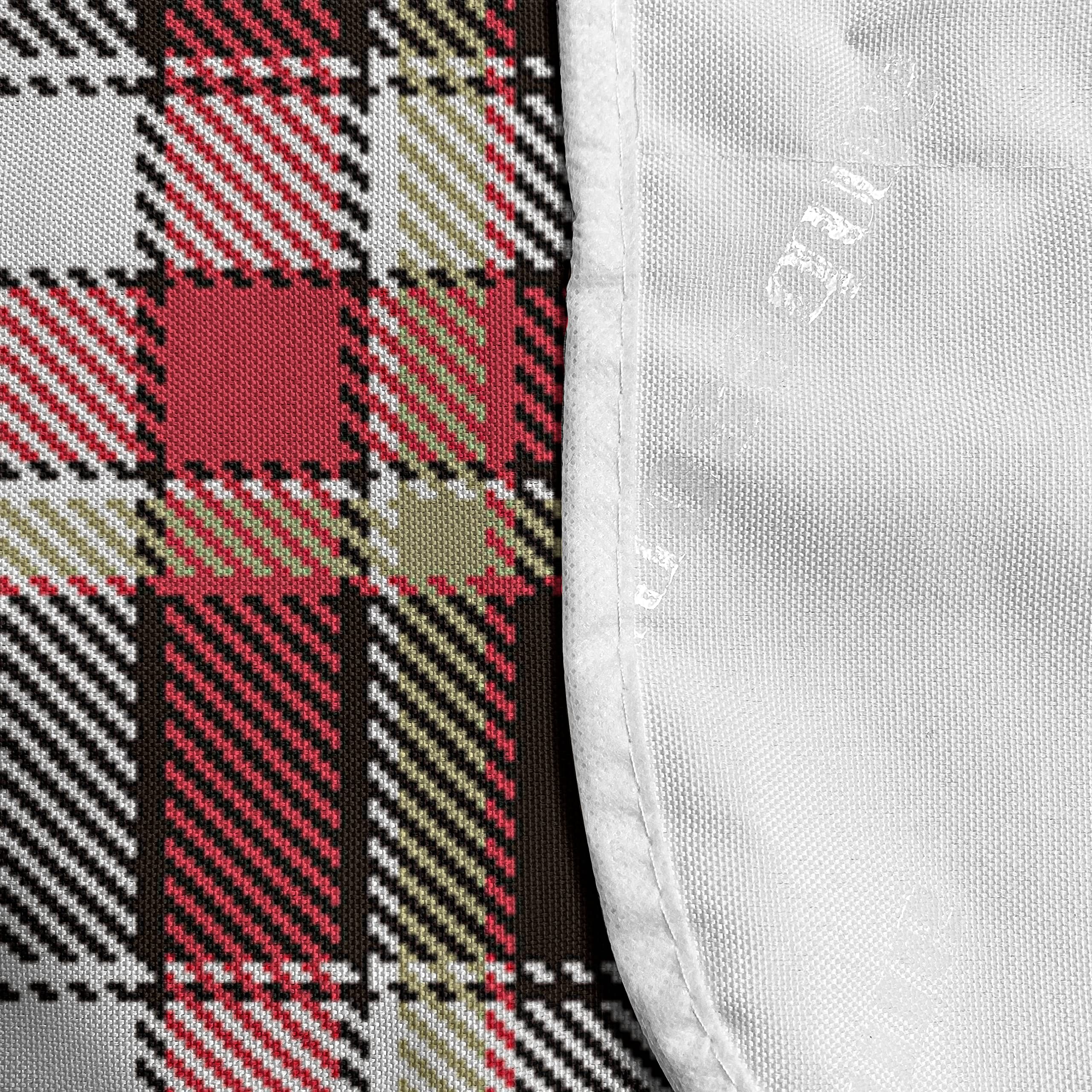 Ambesonne Checkered Microwave Cover - Water Resistant Kitchen Organizer with Pockets, 36