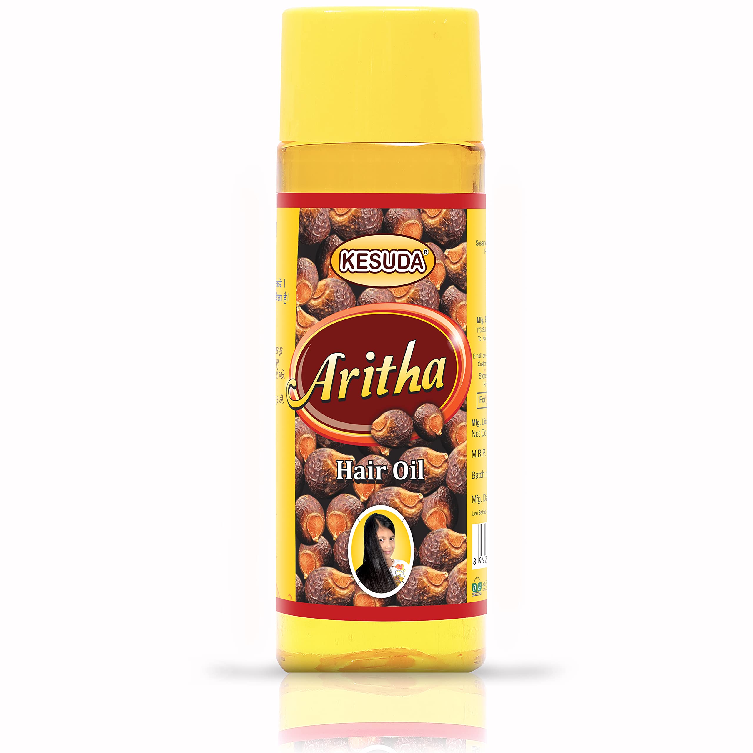 KESUDA Premium Aritha Hair Oil for Hair Growth & Scalp Care - 200ml Natural Ayurvedic Treatment for Dry, Damaged Hair - Perfect for Daily Use & Deep Conditioning