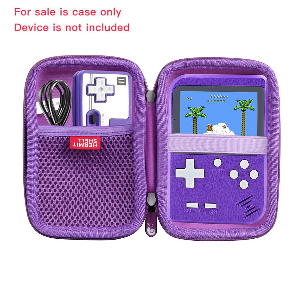 Hermitshell Hard Travel Case for Retro Mini Handheld Game Console - Protective Storage for Nintendo Switch Lite, GBA, PSP - Durable EVA Shell with Soft Interior - Purple (Device Not Included) - Perfect for Travel, Commuting & Gaming On-The-Go
