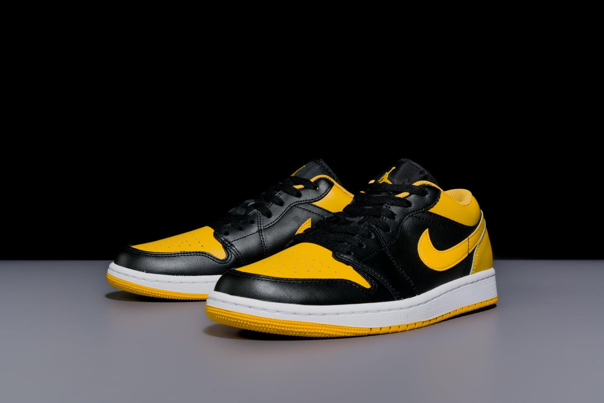 Nike Air Jordan 1 Low Men's Basketball Shoes - Retro Style Sneakers for Men, Black/Gym Red (553558-093) | Perfect for Casual Wear, Street Fashion & Basketball Games