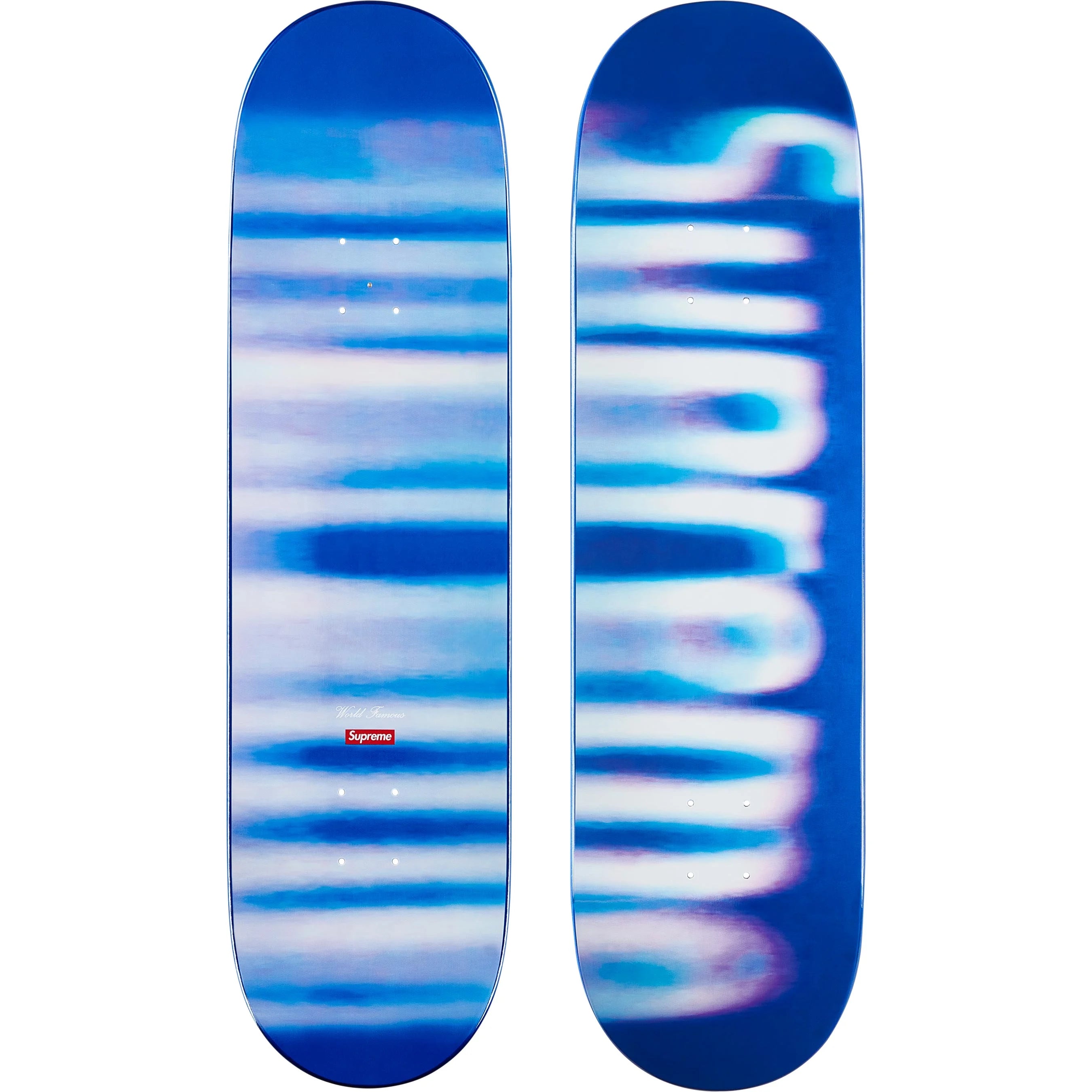 Supreme Blurred Logo Skateboard - Blue Professional Skateboard Deck for Street & Park Riding - Perfect for Skaters & Collectors
