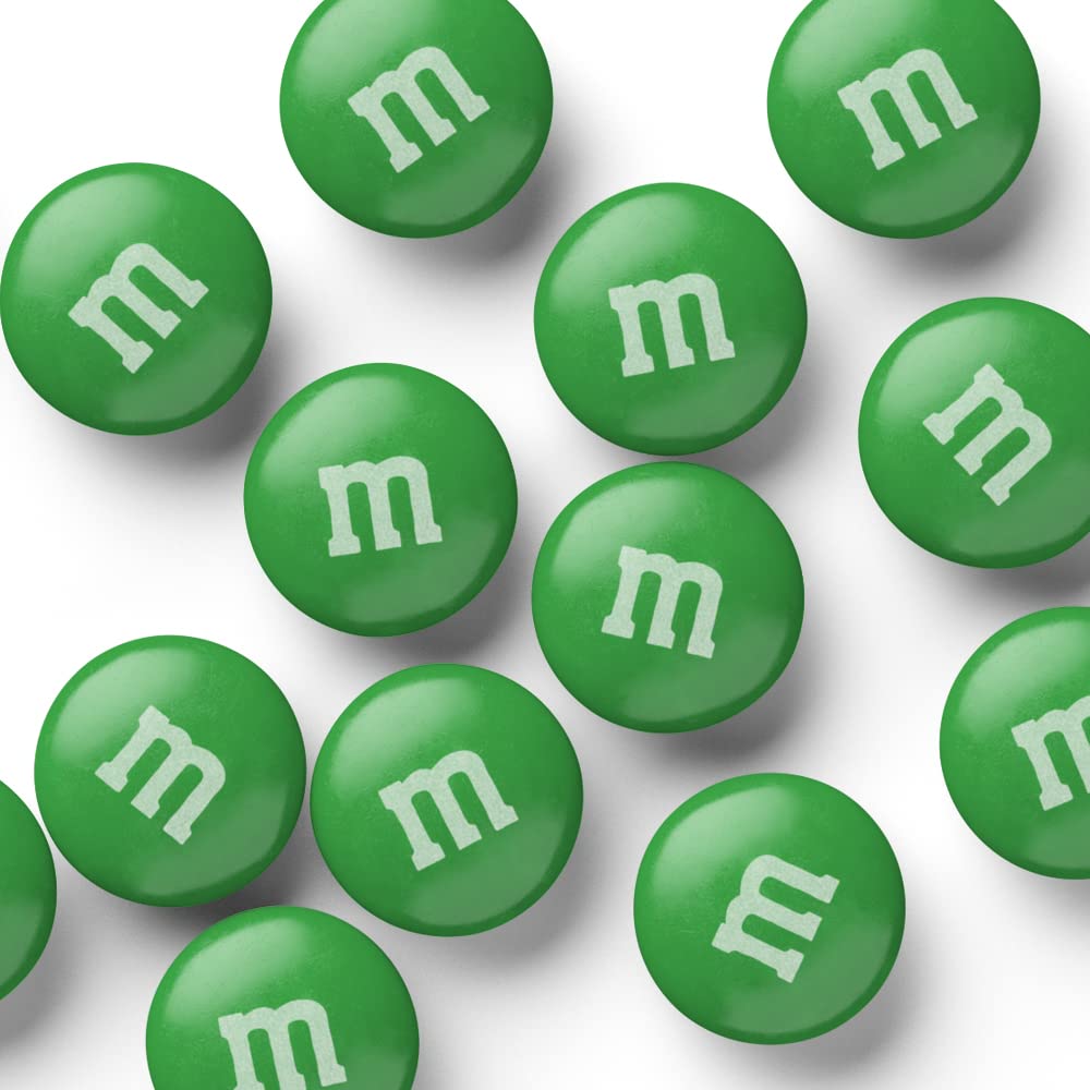 M&M'S Green Milk Chocolate Candy 2lbs - Bulk Resealable Pack for Parties, Birthdays & Desserts