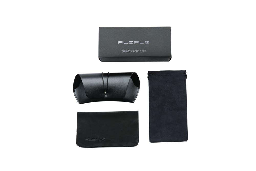 PLOPLO 55mm Square Polarized Sunglasses for Men - UV Protection, Classic Retro Style - Perfect for Driving, Fishing & Outdoor Activities